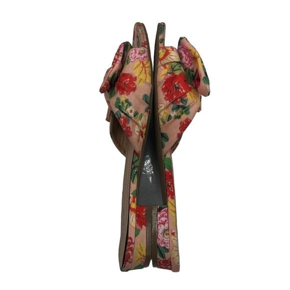 diba Pink Floral Fabric Wrapped Bow Slip On Sandal Size 7 Women’s - Picture 6 of 9